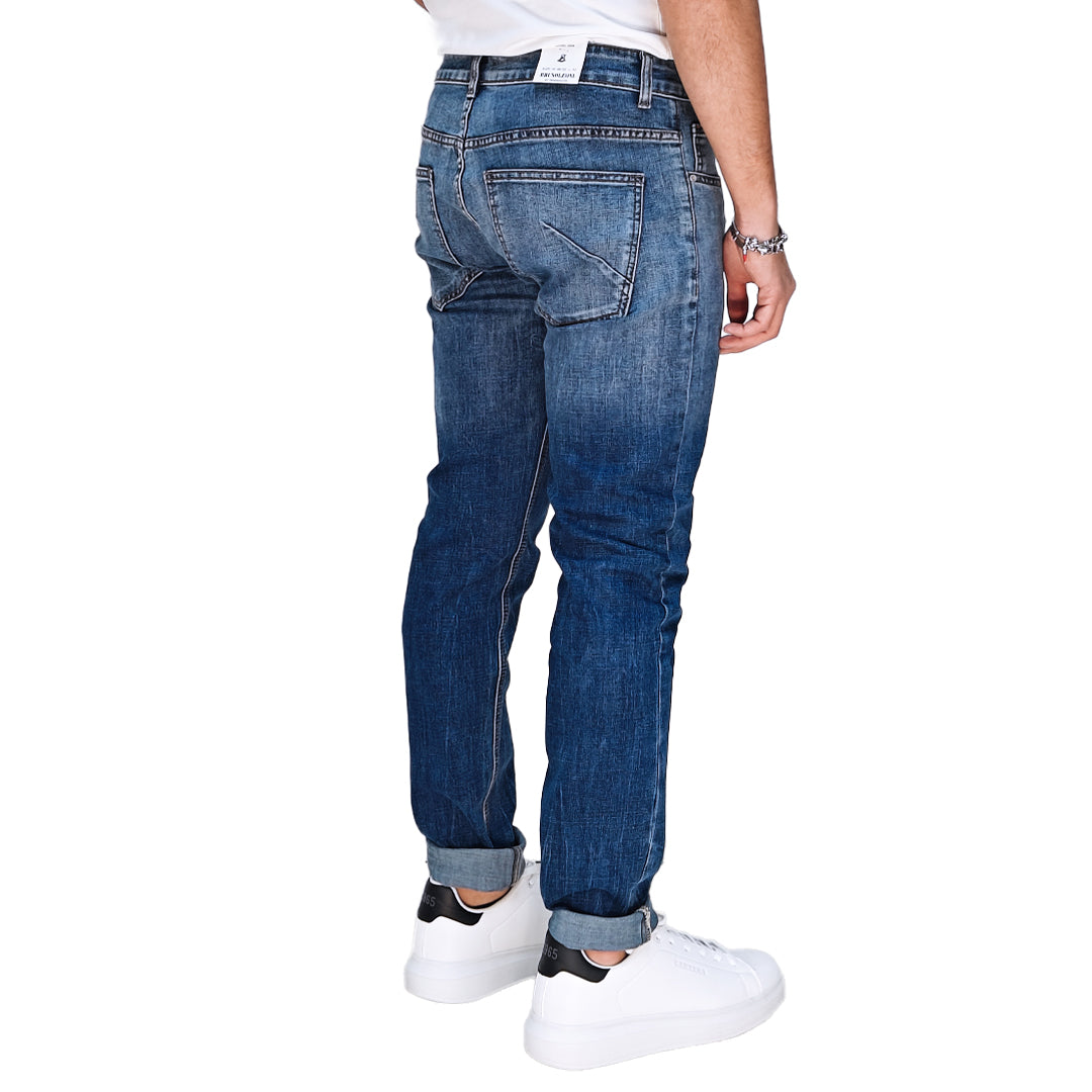 Jeans Uomo Slim Fit  Blu Denim