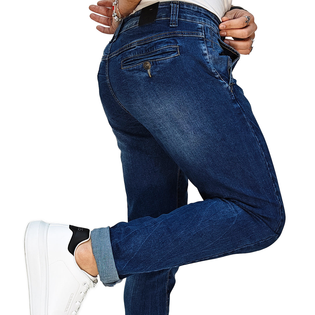 Jeans Uomo Tasca America Denim Blue