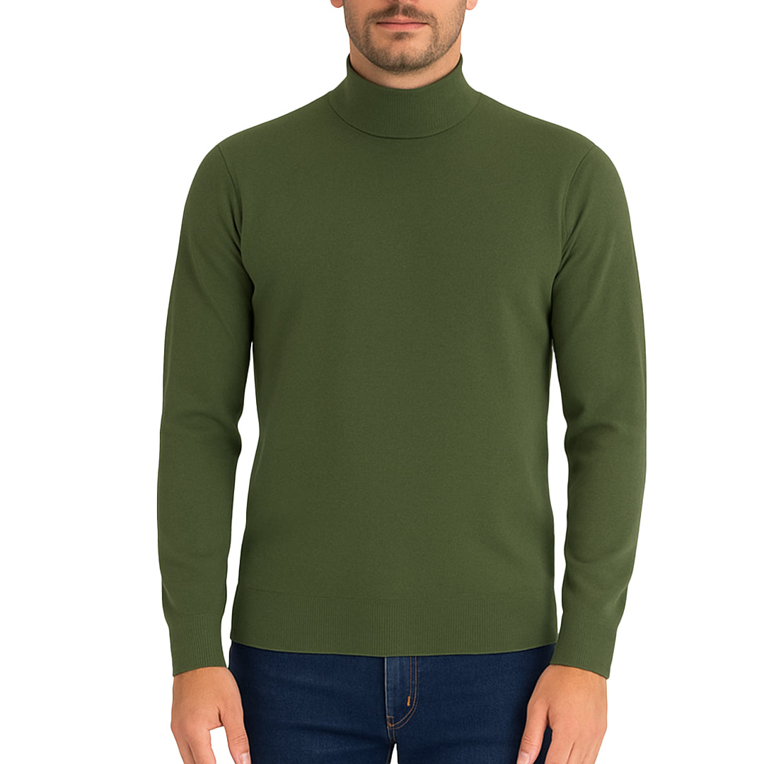 Maglioncino a Lupetto RDV Uomo – Slim Fit Elasticizzato, Morbido al Tatto