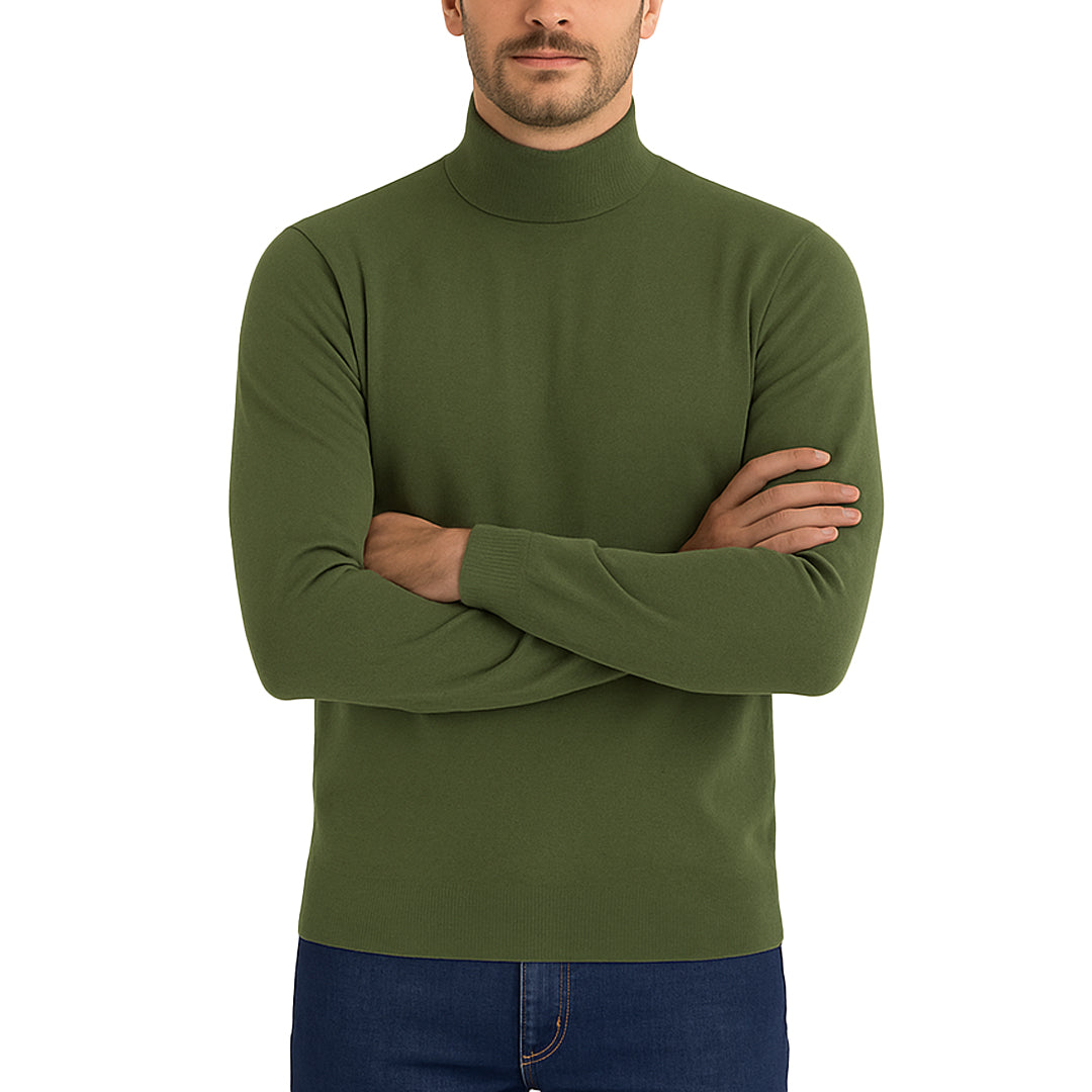Maglioncino a Lupetto RDV Uomo – Slim Fit Elasticizzato, Morbido al Tatto