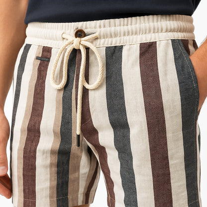 Pantaloncini Uomo Estivi a Righe in Lino e Cotone – RDV Abbigliamento