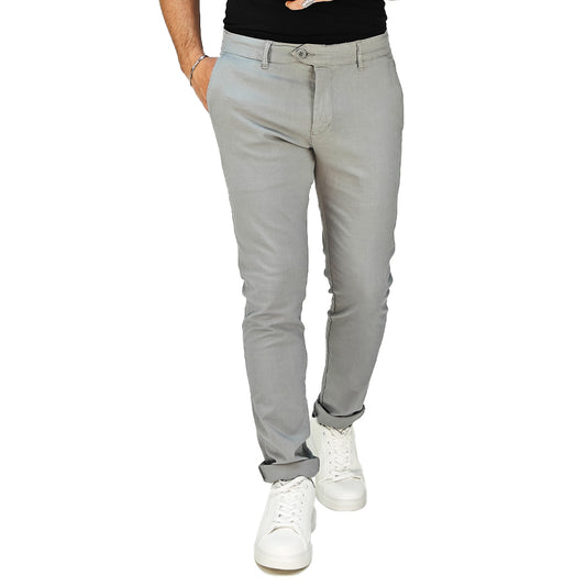 Pantalone Uomo Slim Fit in Cotone con Effetto Lino – RDV