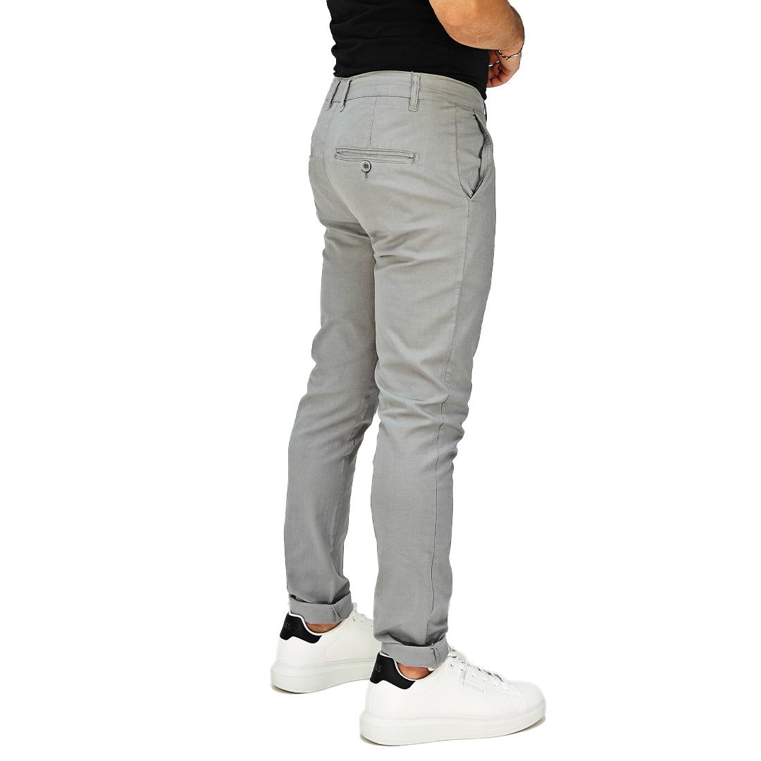 Pantalone Uomo Slim Fit in Cotone con Effetto Lino – RDV