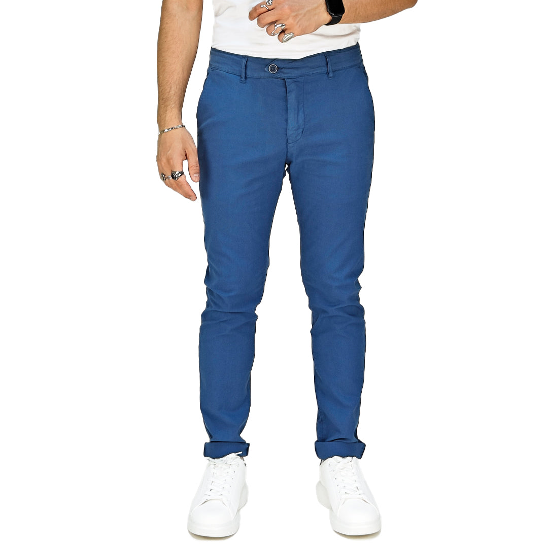 Pantalone Uomo Slim Fit in Cotone con Effetto Lino – RDV
