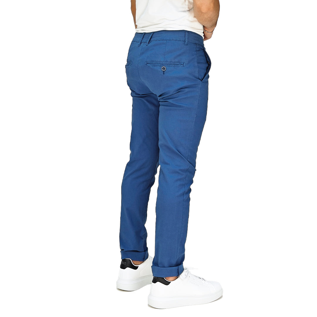 Pantalone Uomo Slim Fit in Cotone con Effetto Lino – RDV