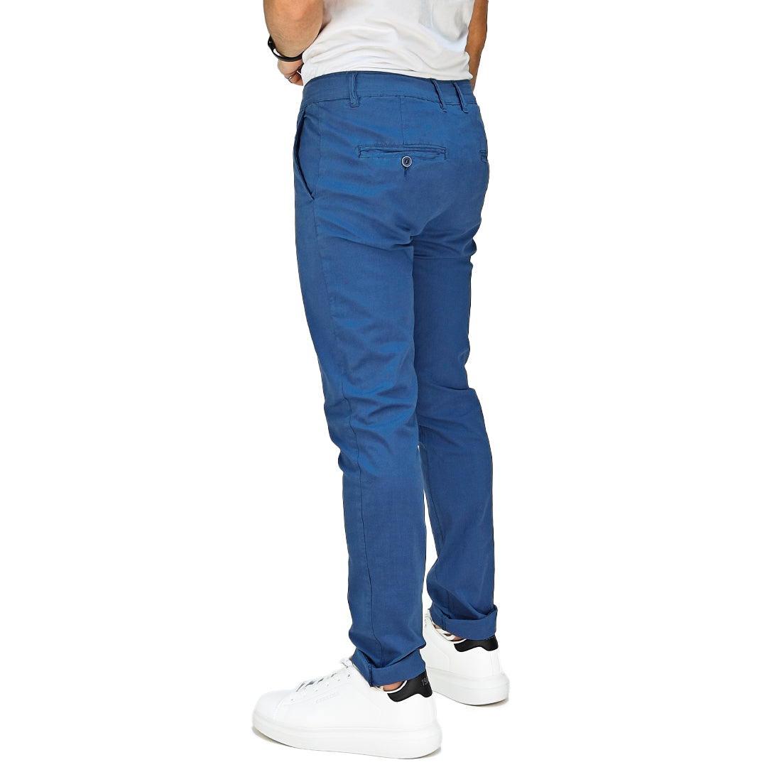 Pantalone Uomo Slim Fit in Cotone con Effetto Lino – RDV