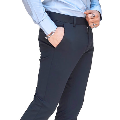 Pantalone Uomo Classico Slim Fit Blu scuro – RDV Abbigliamento