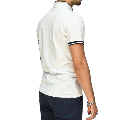 Polo Uomo colletto alla Coreana slim fit colore Blu notte