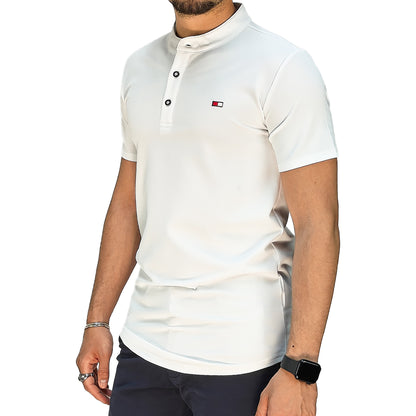 Polo Uomo Manica Corta con Colletto Coreana – Tessuto Traspirante Elasticizzato