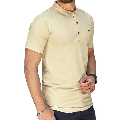 Polo Uomo Manica Corta con Colletto Coreana – Tessuto Traspirante Elasticizzato