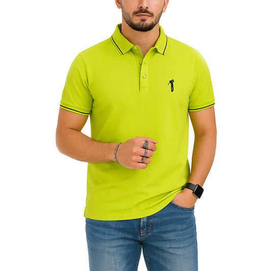 Polo Uomo Manica Corta in Piquet Turchese Intenso – RDV Abbigliamento