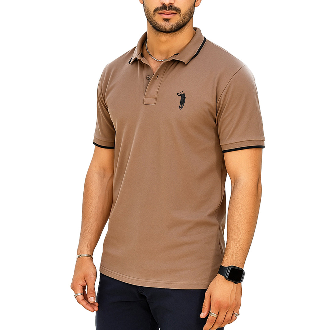 Polo Uomo Manica Corta in Piquet Celeste – RDV Abbigliamento