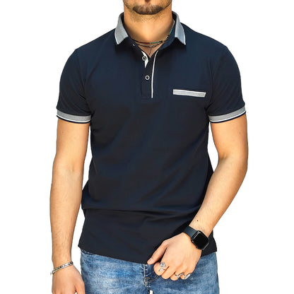 Polo Uomo Manica Corta Slim Fit in Piquet – RDV Abbigliamento