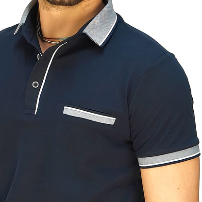 Polo Uomo Manica Corta Slim Fit in Piquet – RDV Abbigliamento
