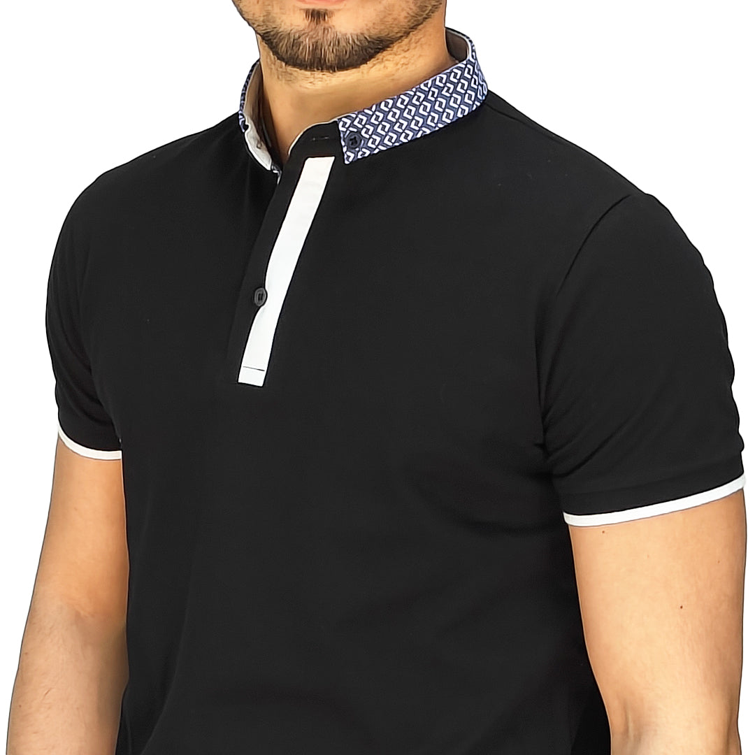 Polo Uomo Manica Corta in Piquet Nero – RDV Abbigliamento