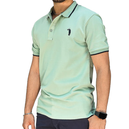 Polo Uomo Manica Corta in Piquet Verde acqua – RDV Abbigliamento