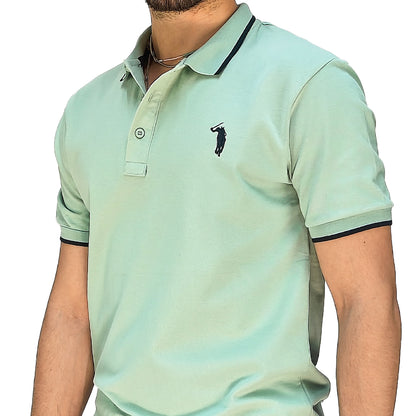 Polo Uomo Manica Corta in Piquet Verde acqua – RDV Abbigliamento