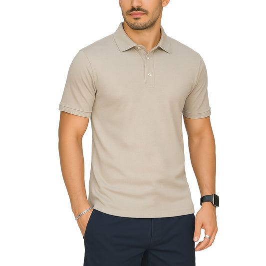 Polo Uomo Manica Corta in Cotone Gelso – RDV Abbigliamento