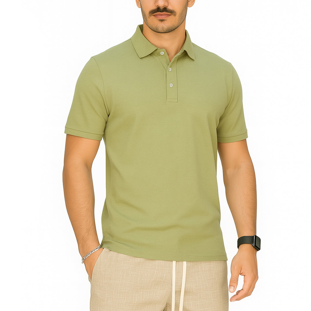 Polo Uomo Manica Corta in Cotone Gelso – RDV Abbigliamento