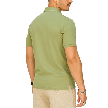 Polo Uomo Manica Corta in Cotone Gelso – RDV Abbigliamento