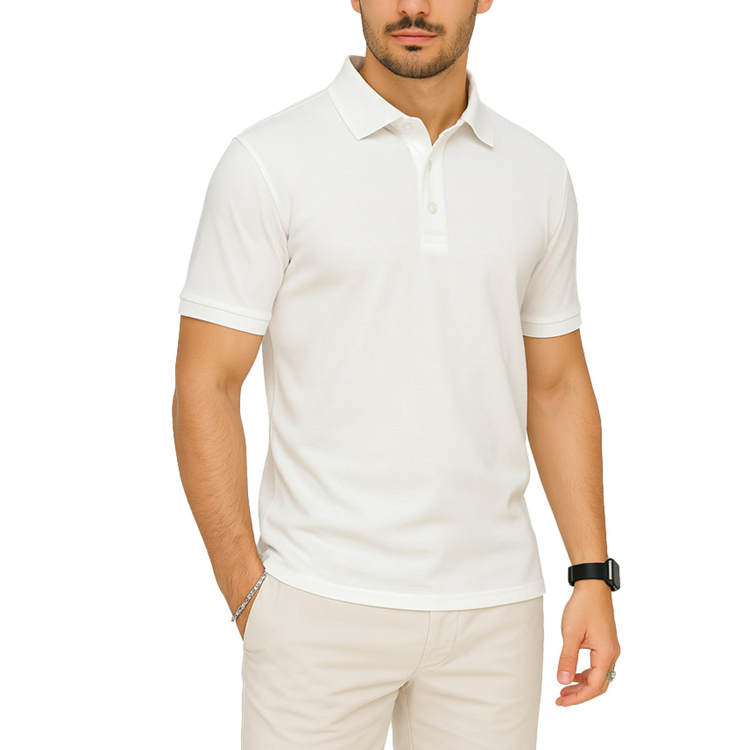 Polo Uomo Manica Corta in Cotone Gelso – RDV Abbigliamento