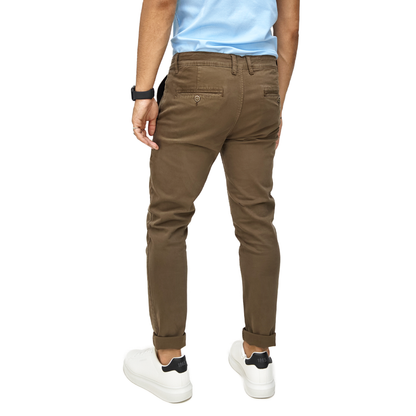 Pantaloni Chino Uomo Cotone Autunnale