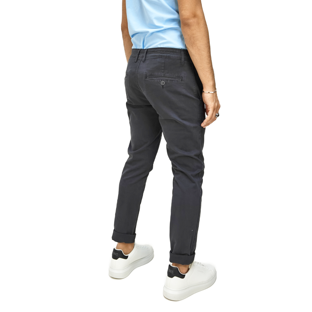 Pantaloni Chino Uomo Cotone Autunnale