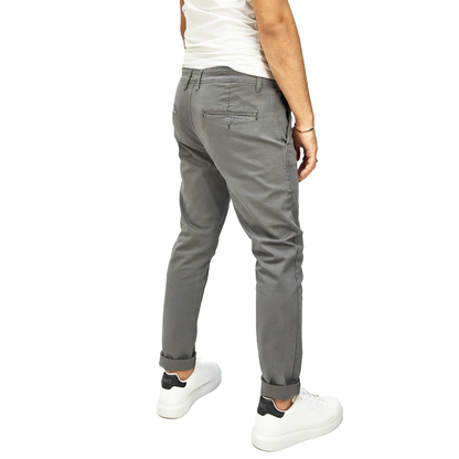 Pantaloni Chino Uomo Cotone Autunnale