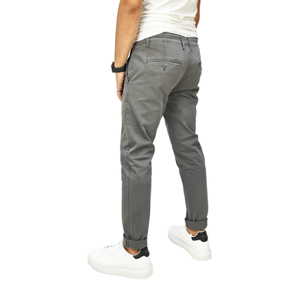 Pantaloni Chino Uomo Cotone Autunnale