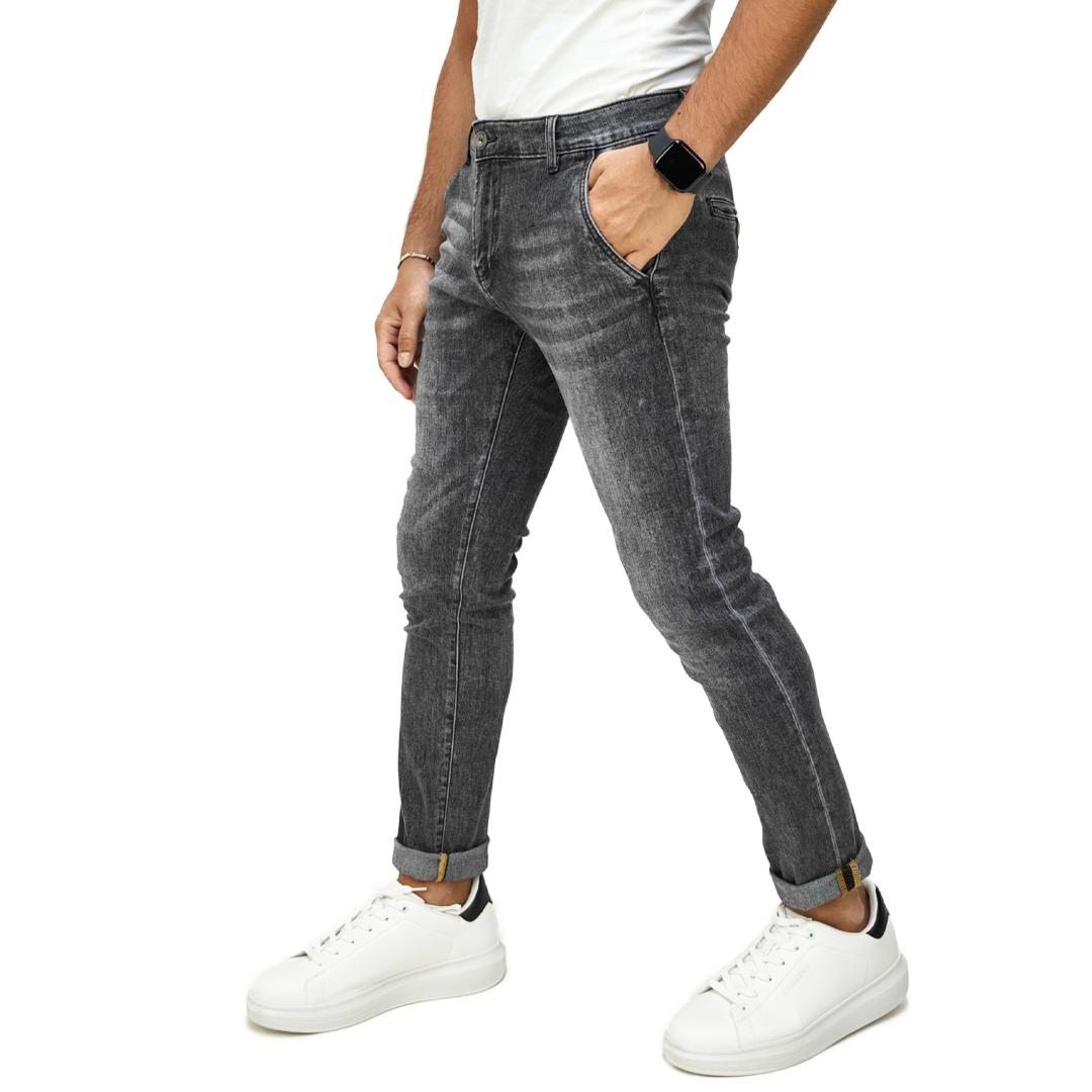 Jeans Uomo Tasca America Grigio