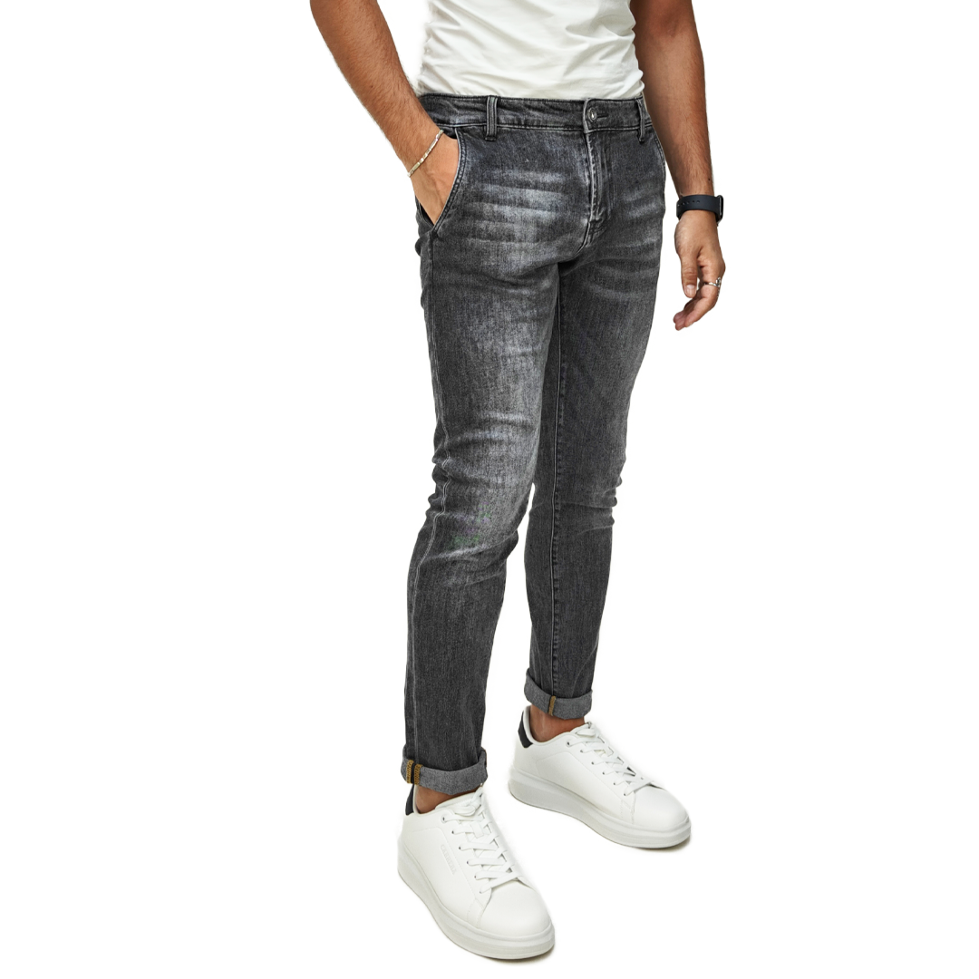 Jeans Uomo Tasca America Grigio