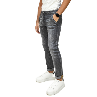 Jeans Uomo Tasca America Grigio