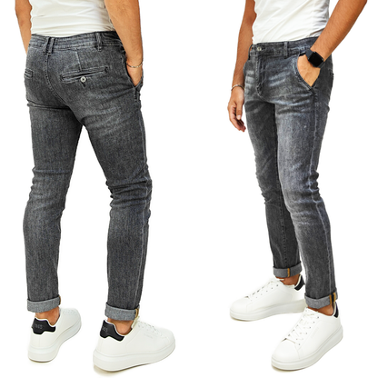 Jeans Uomo Tasca America Grigio