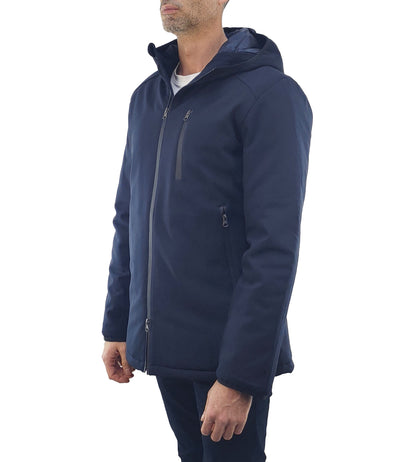 Parka Uomo con Cappuccio colore Blu