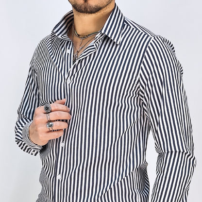 Camicia Uomo a Righe Slim Fit – RDV Abbigliamento