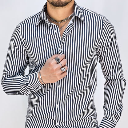 Camicia Uomo a Righe Slim Fit – RDV Abbigliamento