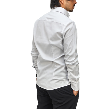 Camicia Uomo collo classico, slim fit colore bianco