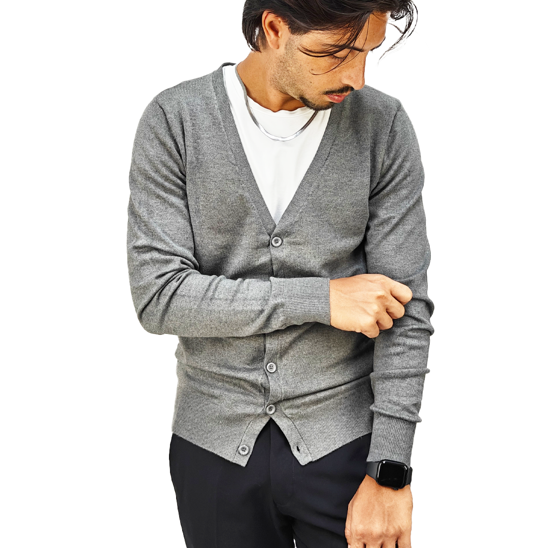 Cardigan Uomo Grigio