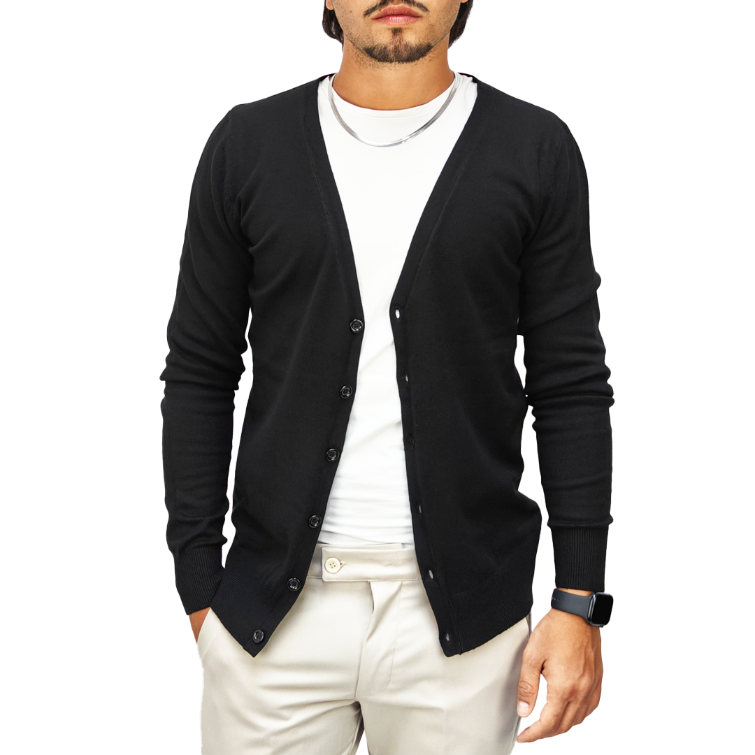 Cardigan Uomo Nero