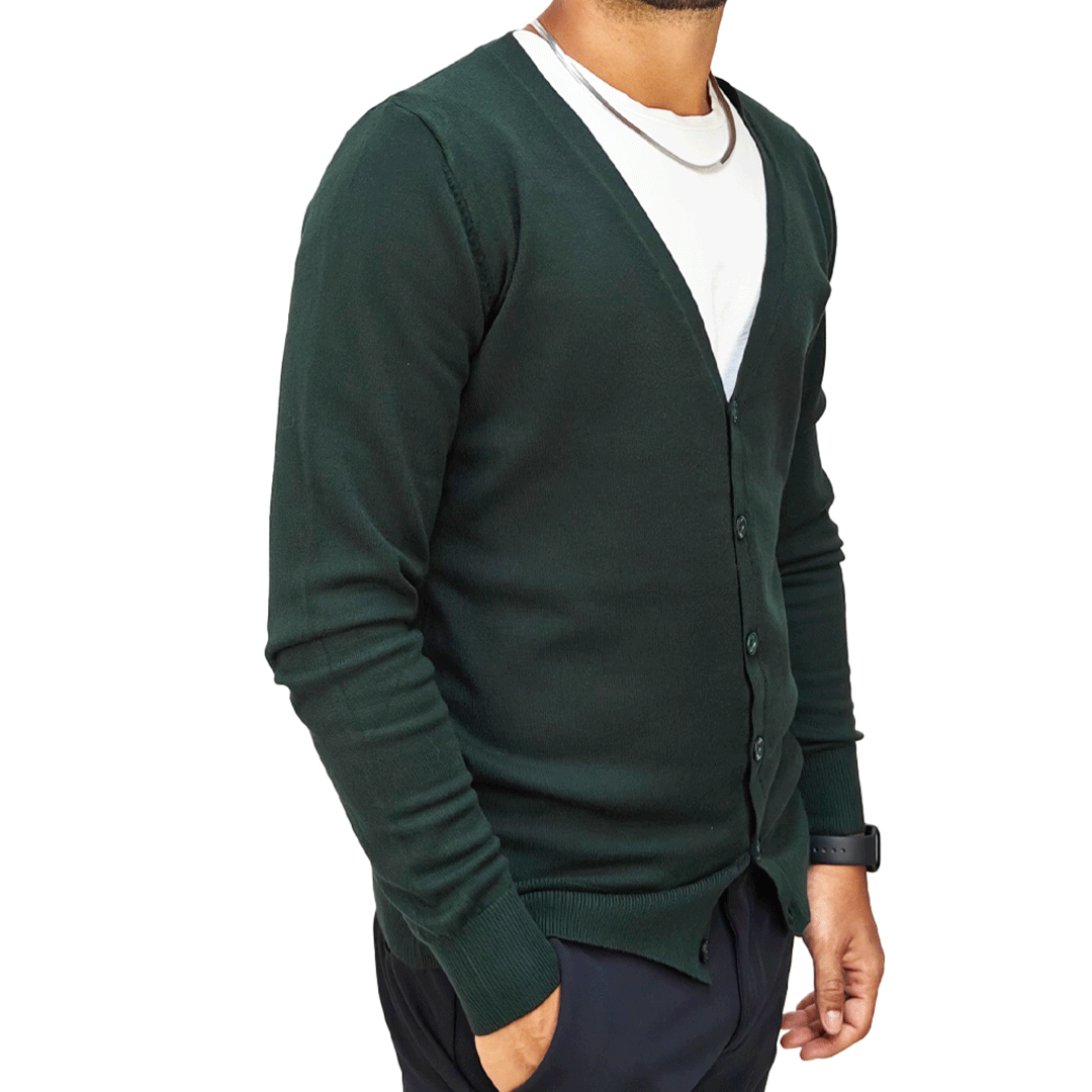 Cardigan Uomo Verde