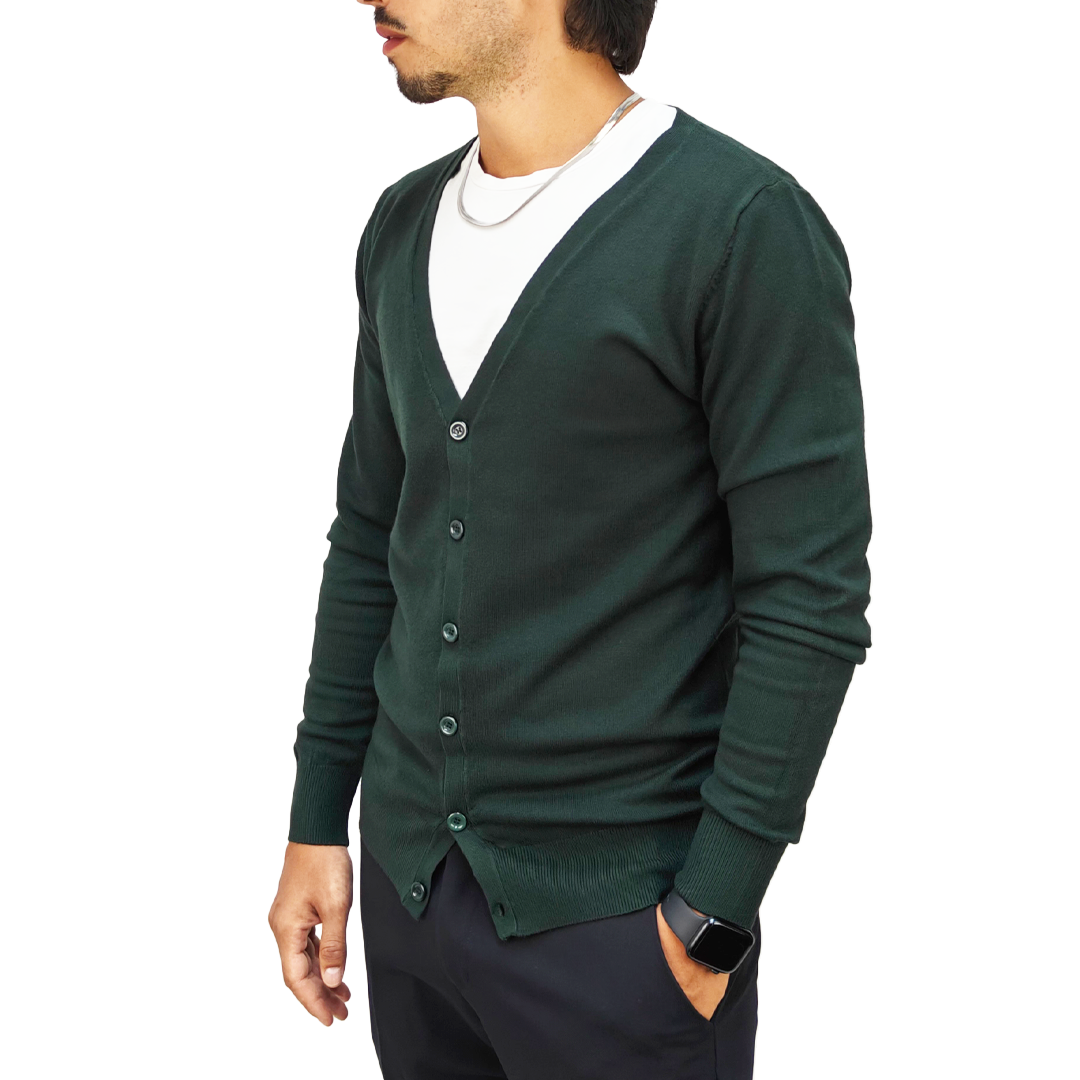 Cardigan Uomo Verde