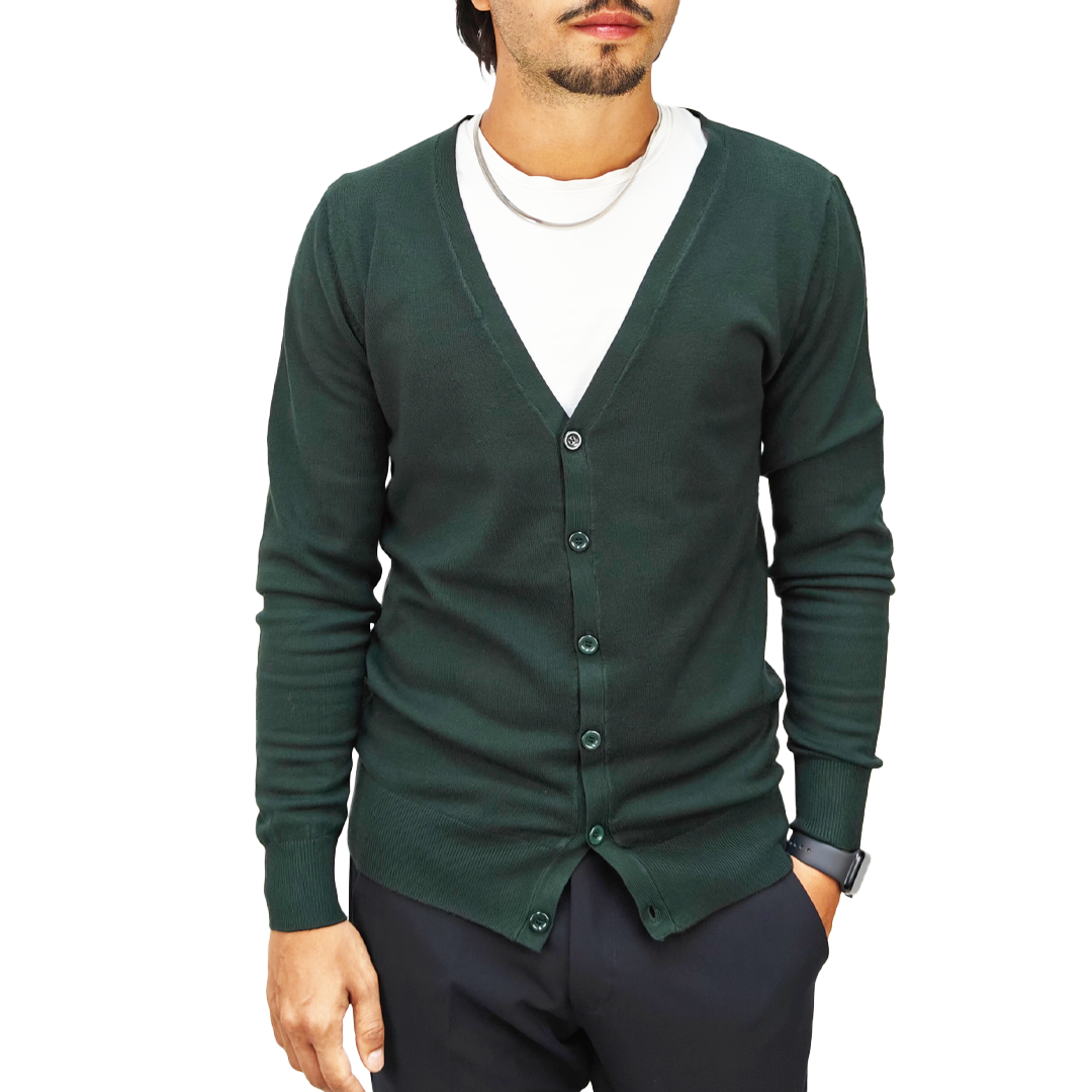 Cardigan Uomo Verde