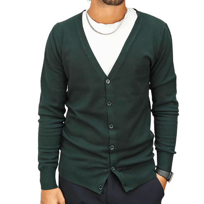 Cardigan Uomo Verde