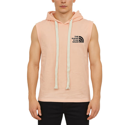 Felpa Smanicata con Cappuccio – Beige “The Super Star Wear”
