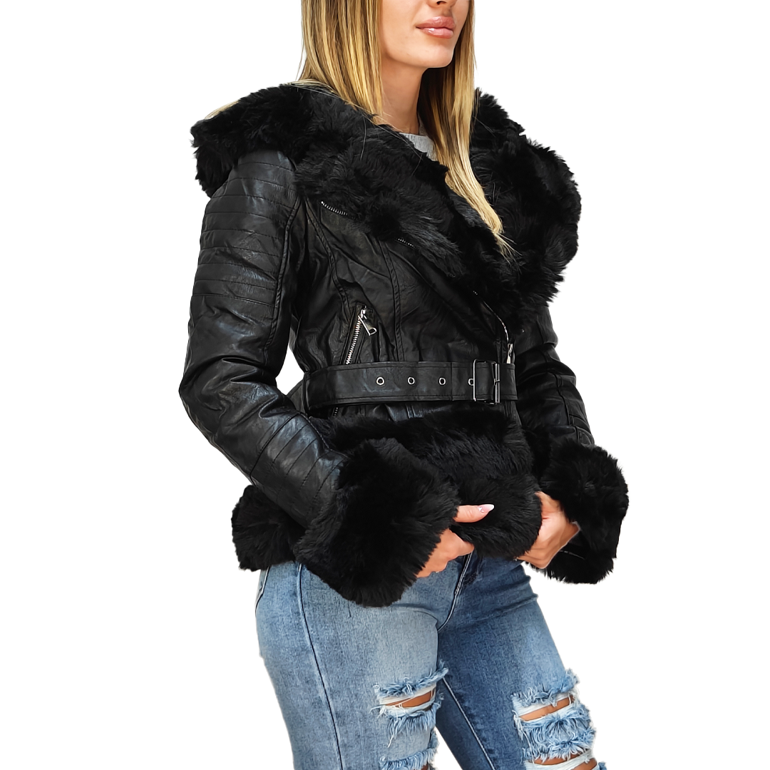 Giacca Pelliccia Donna Giubbotto Finta Pelliccia Giubbotto Donna