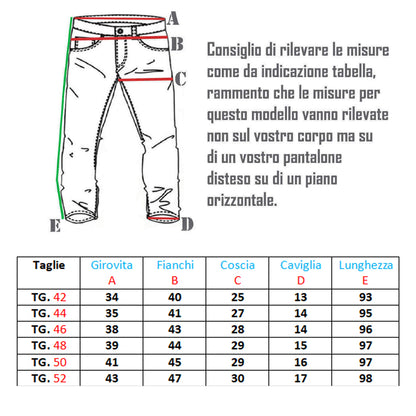 Jeans uomo 5 Tasche Blu scuro Capri Fit Taglia 44