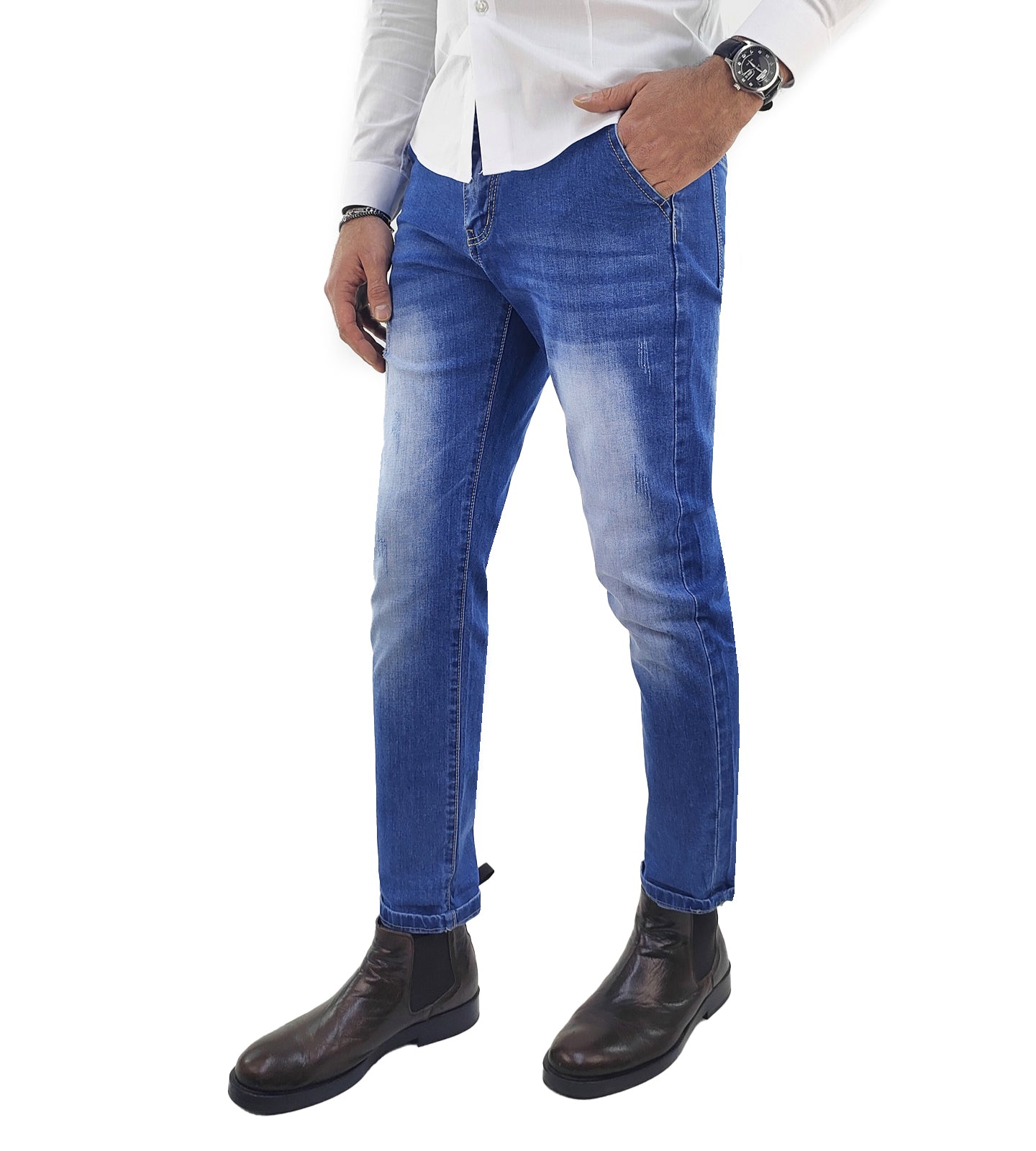 Jeans uomo tasca a on sale filo