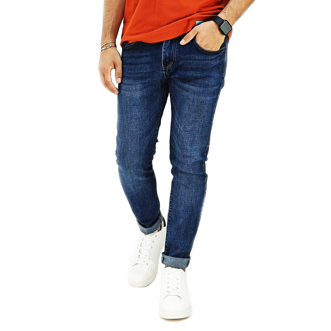 Jeans Uomo 5 Tasche Vestibilità Slim Fit