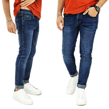 Jeans Uomo 5 Tasche Vestibilità Slim Fit