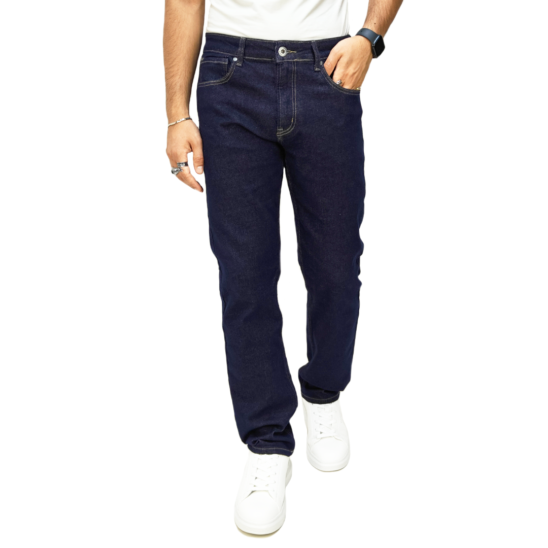 Jeans Uomo modello Straight blu 5 Tasche